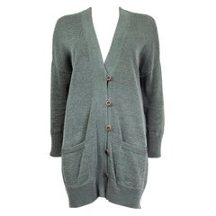 BRUNELLO CUCINELLI sage green cotton Cardigan Sweater XS