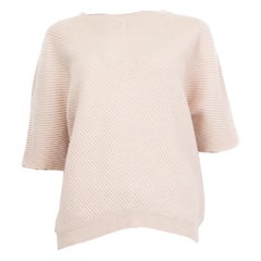 BRUNELLO CUCINELLI pale pink cashmere Short Sleeve Molini Sweater M