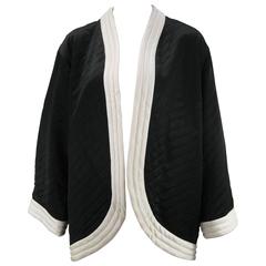 Yves Saint Laurent Rive Gauche Quilted Asian Inspired Jacket
