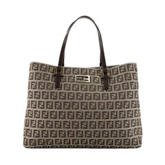 Fendi Vintage Shopping Tote Zucchino Canvas Small