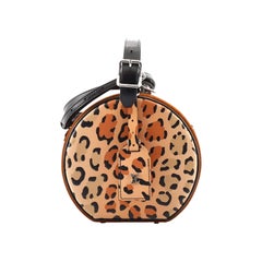 Louis Vuitton Petite Boite Chapeau Tasche mit umgekehrtem Monogramm aus Segeltuch und Leopard