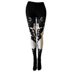 One of a Kind Atelier Versace Punk Sheer Silk Lace Leggings
