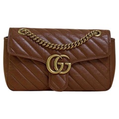Gucci, Marmont in pelle marrone