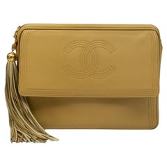 CHANEL, Vintage in beige leather