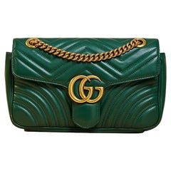 GUCCI, Marmont in green leather