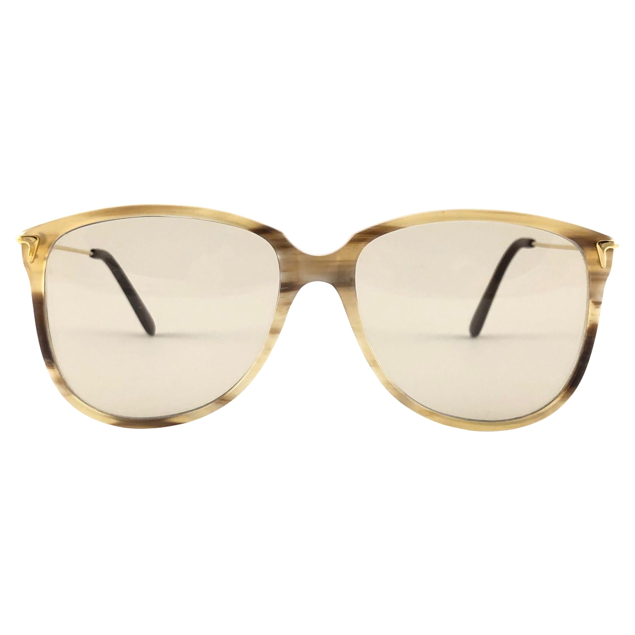 Nouvelles lunettes de lecture vintage en corne véritable et cadre en cuir avec cadre RX en vente