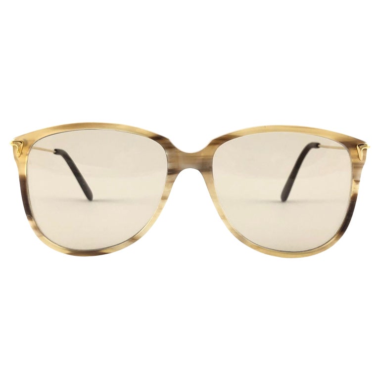 Nouvelles lunettes de lecture vintage en corne véritable et cadre en cuir  avec cadre RX En vente sur 1stDibs