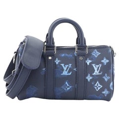 Louis Vuitton Keepall Bandouliere Bag Limited Edition Monogram Ink Waterc