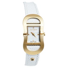 Aigner Mother of Pearl Gold Plated Cesena A53200 Women's Wristwatch 20 mm