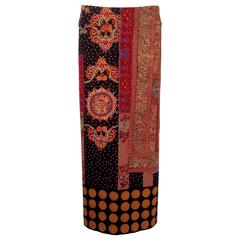 Issey Miyake Hokokai Print Straight Skirt 12