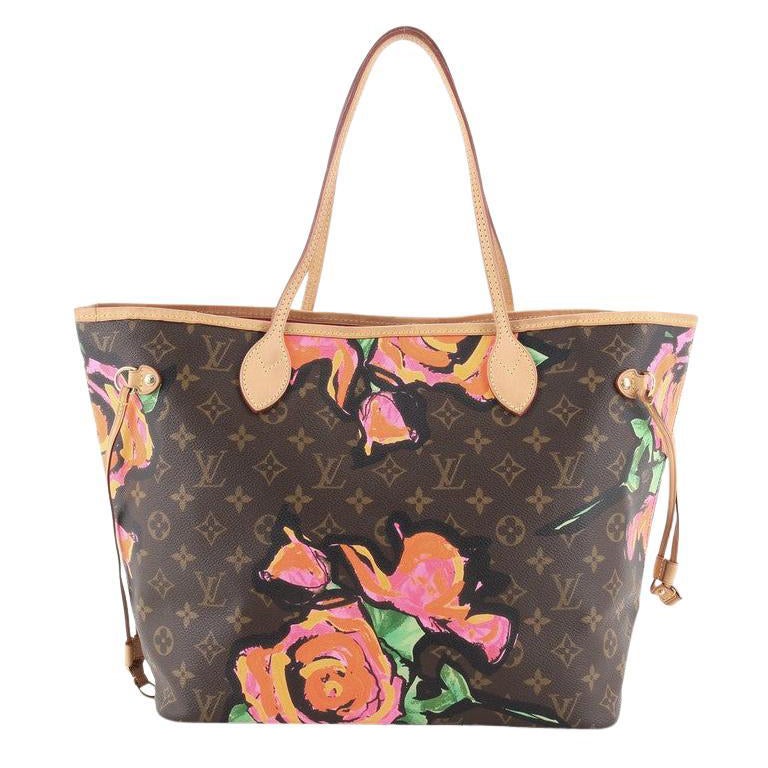 Louis Vuitton Neverfull Tote Limited Edition Monogram Roses MM Brown  22106037