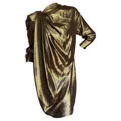 Lanvin by Alber Elbaz Metallic Gold Goddess Dress Fall 2009