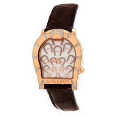 Aigner Mother of Pearl Plated Diamonds Verona Women's Wristwatch 33 mm