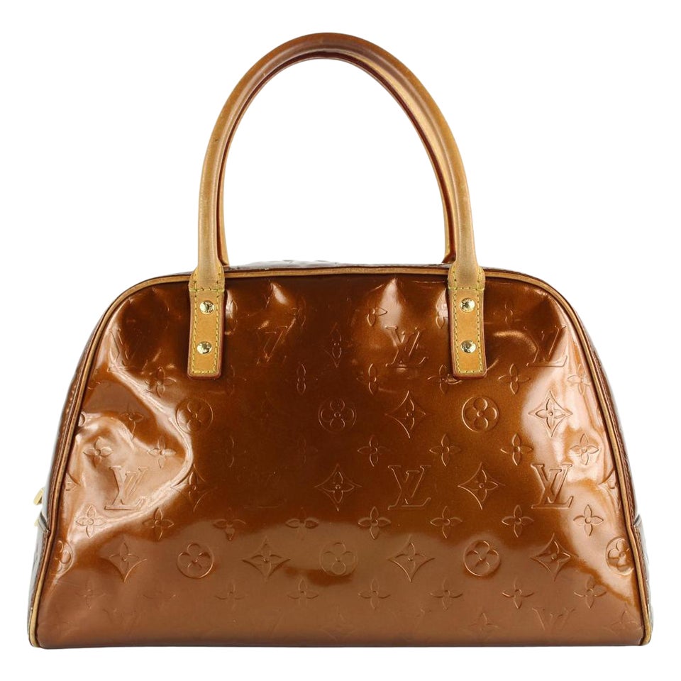 Louis Vuitton Brown Monogram Vernis Copper Bronze Tompkins Square Bag  862136 For Sale