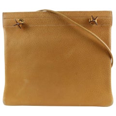 Hermes Pelle Marrone Aline MM Borsa Tote Piatta 5her1222