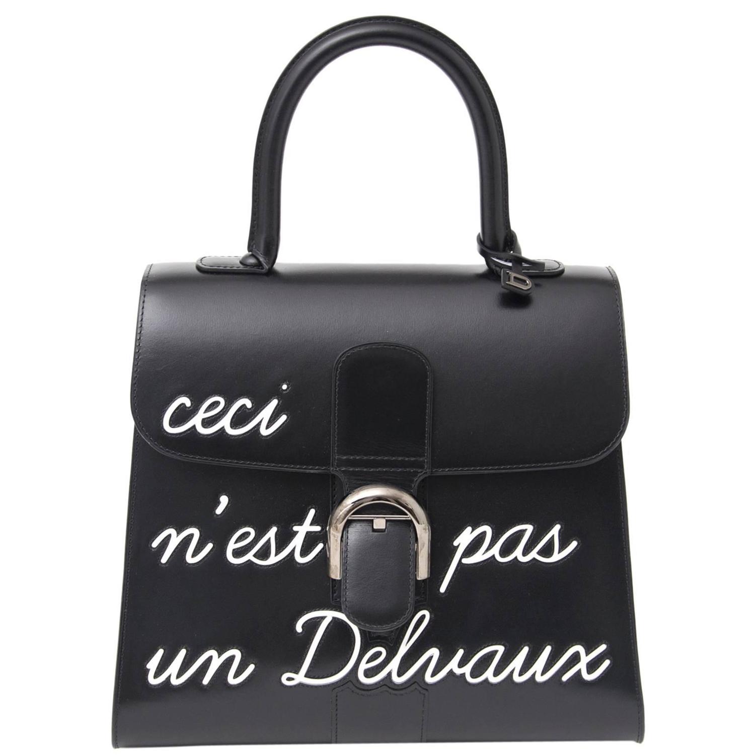 Vintage Delvaux Handbags And Purses 60 For At 1stdibs Delvaux L Humour Brillant Mm Ceci N Est Pas Un Handbag
