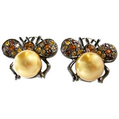 Kenneth Jay Lane Clip Bee Earrings