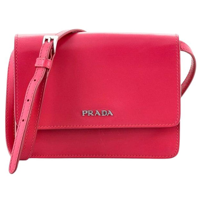 Prada Flap Crossbody Bag Box Calf Mini at 1stDibs