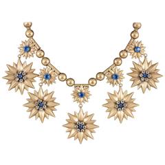 Showstopping Joseff of Hollywood Russian gilt & paste multi drop necklace, 1950s 10