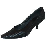 Salvatore Ferragamo - Pompa in pelle intrecciata nera - 7AA