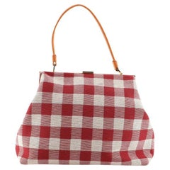 Mansur Gavriel Soft Elegant Bag Gingham Canvas