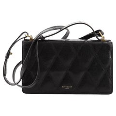 Givenchy GV3 Brieftasche auf Riemen Gestepptes Leder