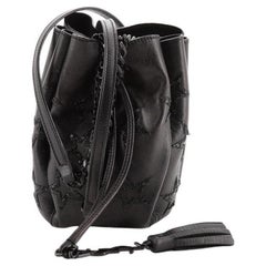 Saint Laurent Emmanuelle Bucket Bag Embellished Leather Mini