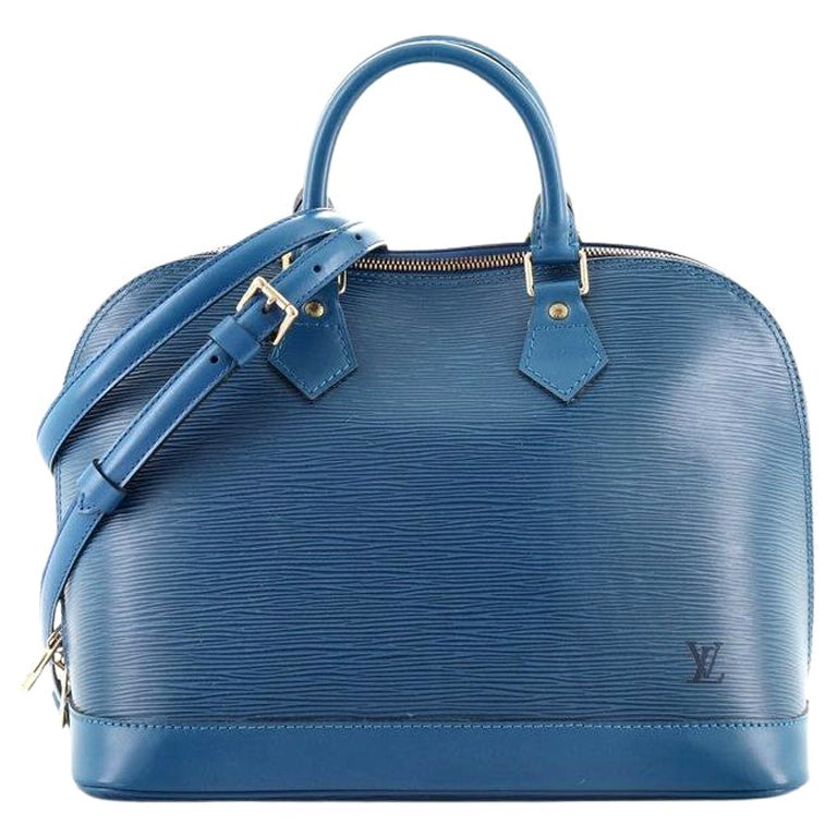 Louis Vuitton Alma Handbag Epi Leather with Logo Jacquard Strap BB at  1stDibs