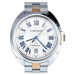 Cartier 18K Rose Gold Stainless Steel Cle de Cartier Women's Wristwatch 40 mm 