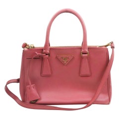 Vintage Prada Small Pink Saffiano Leather Luxe 2way Tote863041