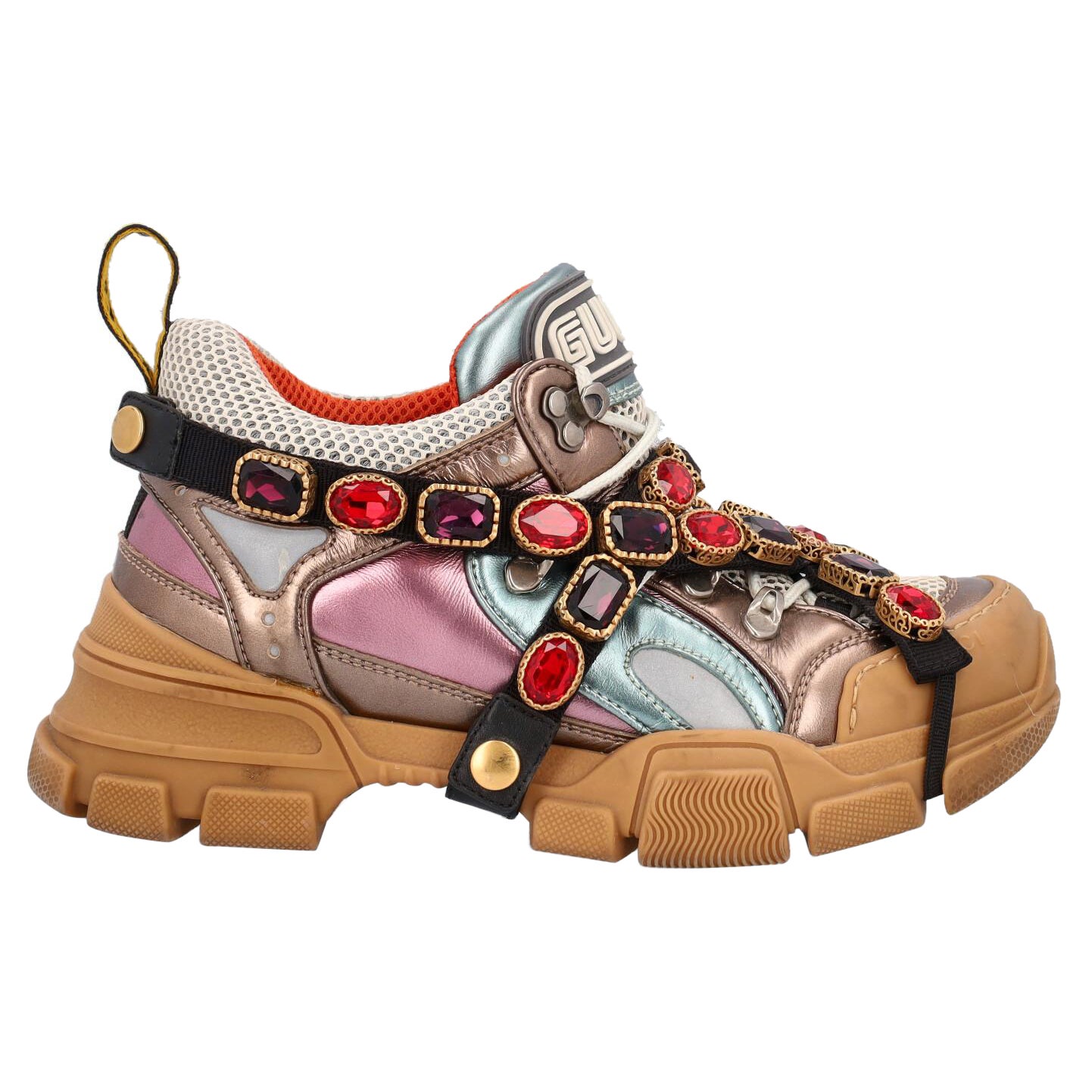 Gucci Women Sneakers Multicolor Leather EU 37 For Sale