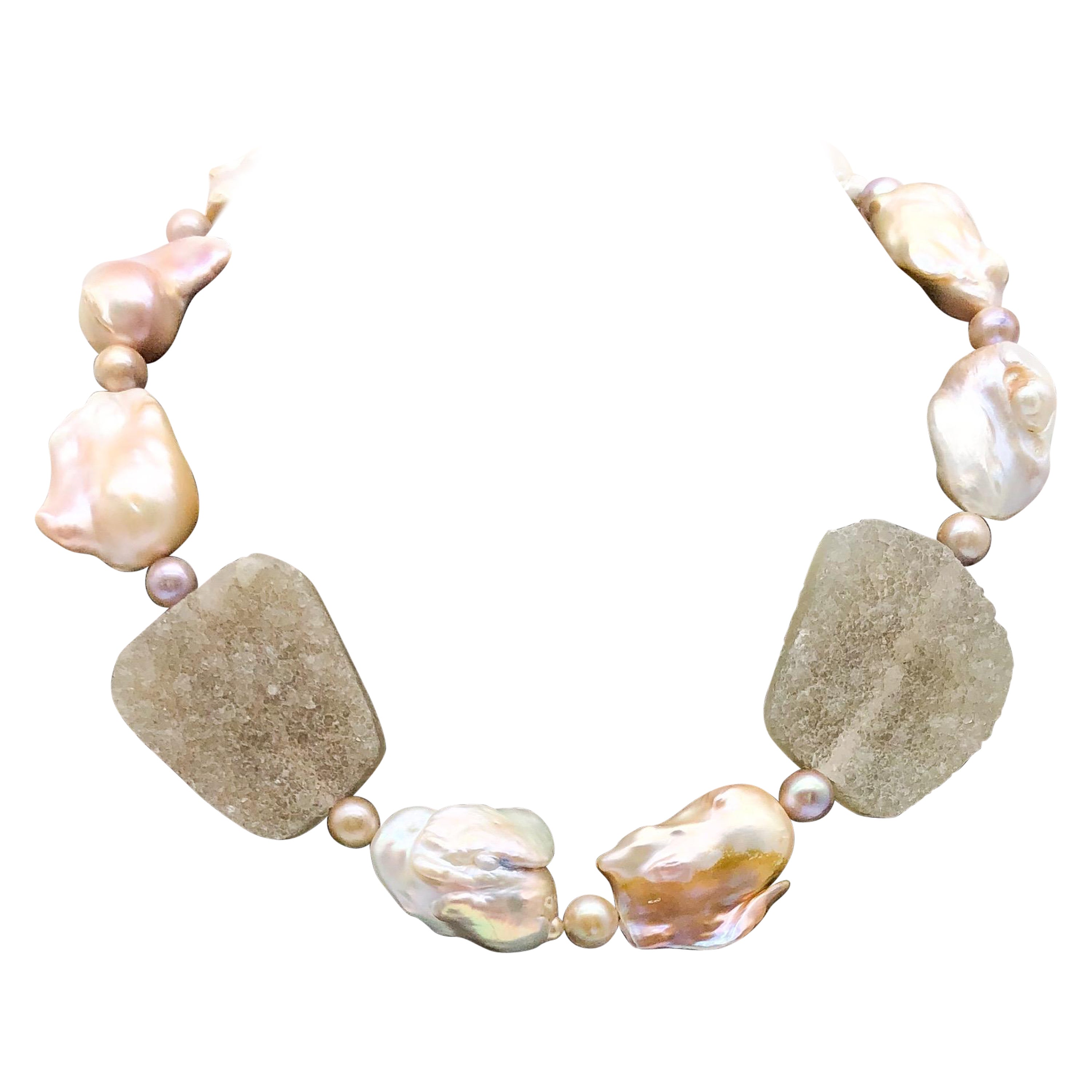 A.Jeschel Statement Baroque Pearl Necklace. For Sale