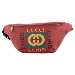 Gucci Logo Belt Bag Printed Leather Medium