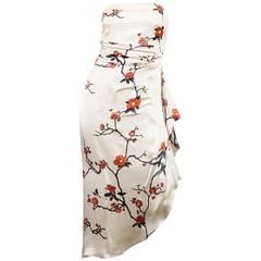 Oscar De La Renta Asian Strapless Dress 2