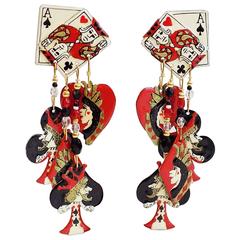Lunch at the Ritz " Deck Of Cards" Earrings 
