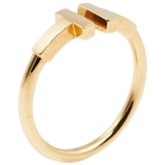 Tiffany & Co. T Wire 18K Yellow Gold Band Ring 49