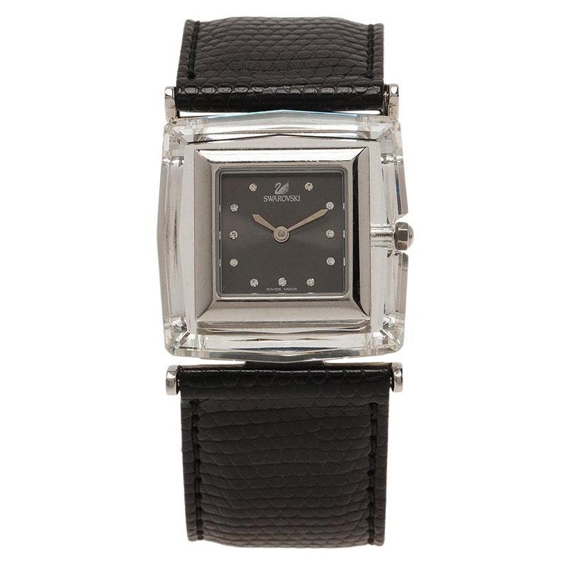 Swarovski Grey Stainless Steel Rock N Light Women's Wristwatch 30MM