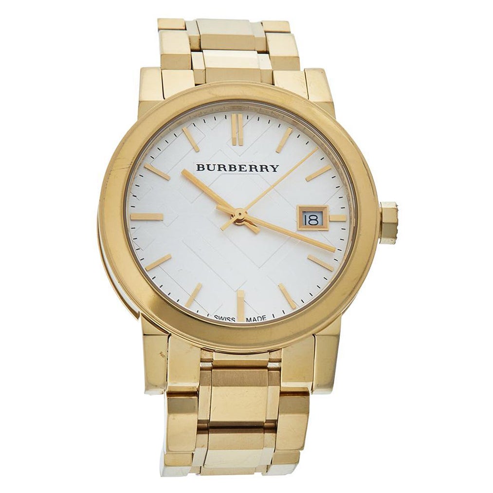 Burberry Silver Gold Tone Stainless Steel BU9103 Women's Wristwatch 34 mm