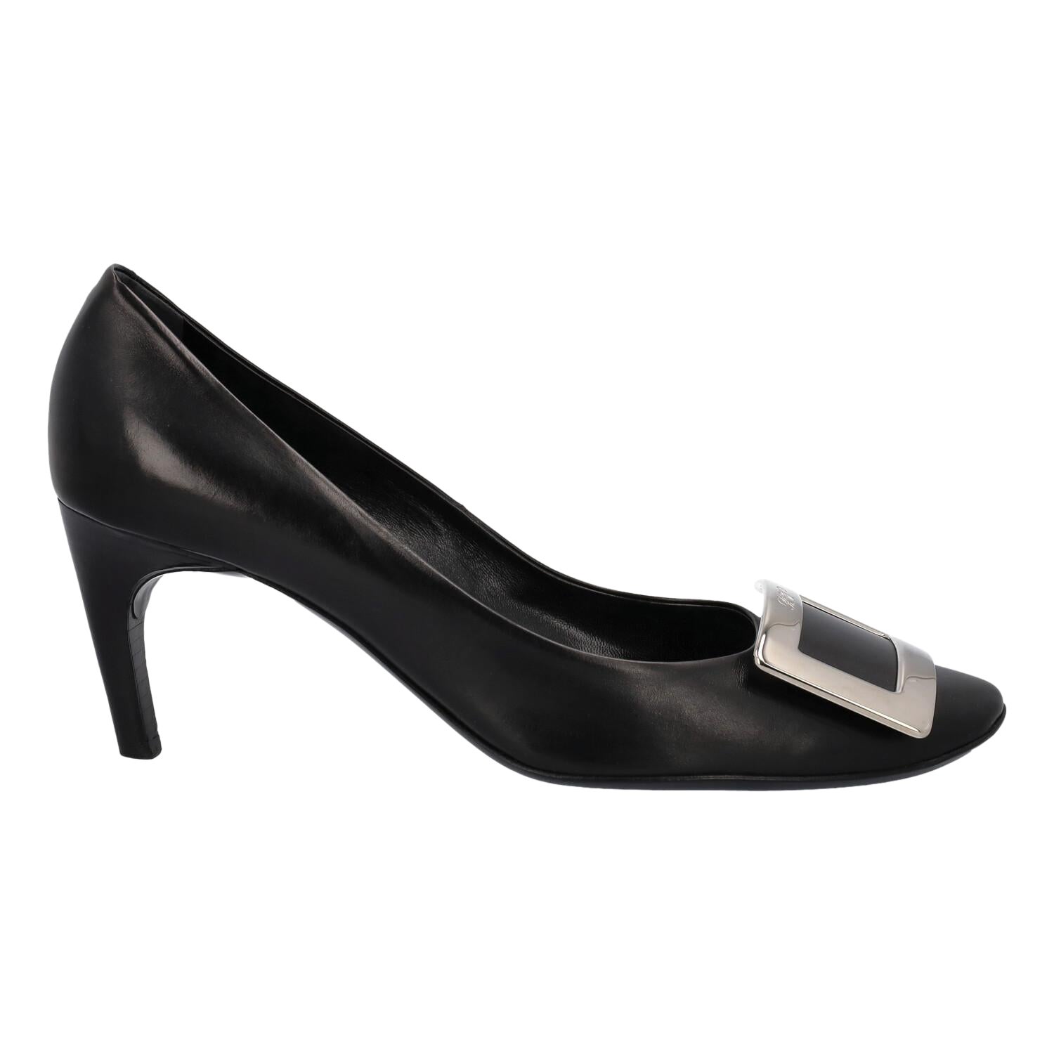 Roger Vivier Women Pumps Black Leather EU 38.5 For Sale