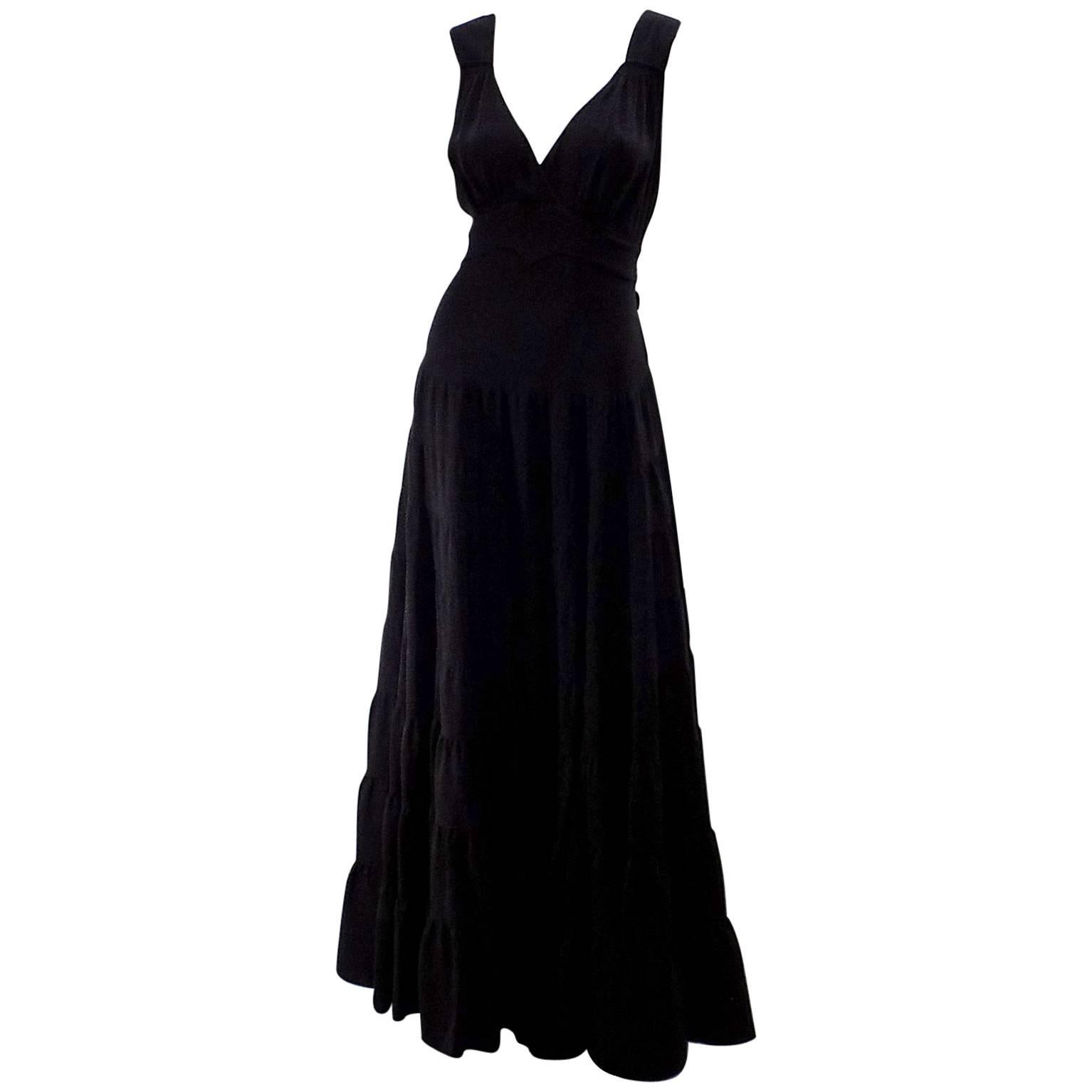 Balenciaga  Black  silk  Gown 
