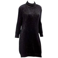 Chanel  cashmere silk and lurex l sweater dress