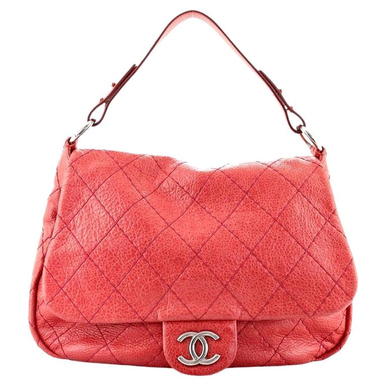 Chanel On the Road Flap Bag Quilted Leather Large at 1stDibs