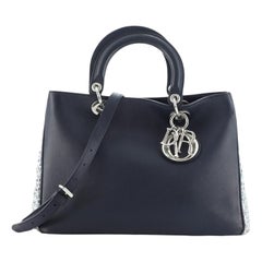 Christian Dior Diorissimo Tote Leather with Sequins Medium