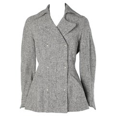 Grey wool double-breasted jacket Thierry Mugler Activ
