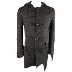 COMME des GARCONS 44 Black Wool / Mohair Anorak Jacket