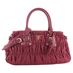 Prada Gaufre Convertible Satchel Tessuto Medium