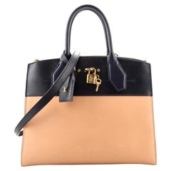 Louis Vuitton City Steamer Handbag Leather MM