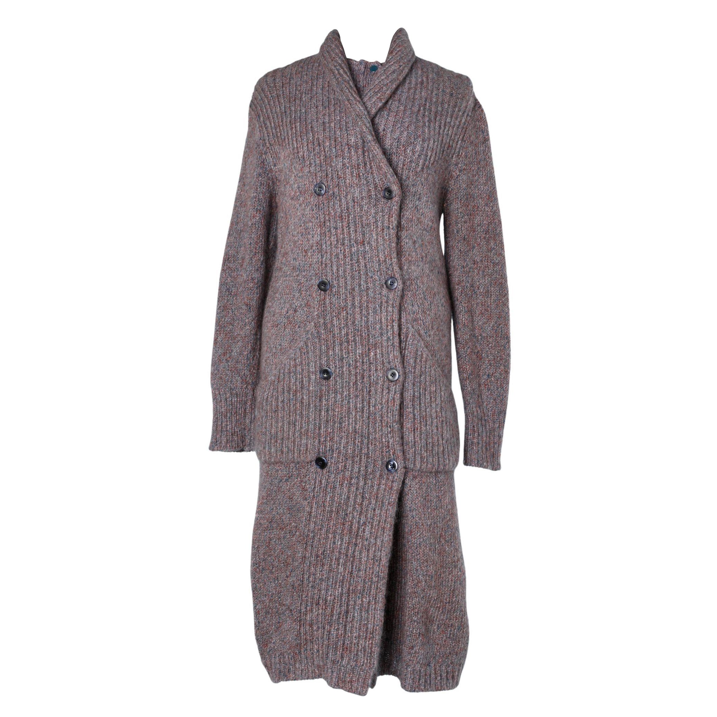 3teiliges Ensemble aus gesprenkeltem, violettem Missoni-Strick im Angebot