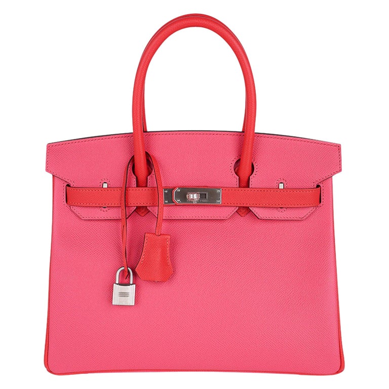 Replica Hermes Birkin 30 Retourne Handmade Bag In Rose Sakura