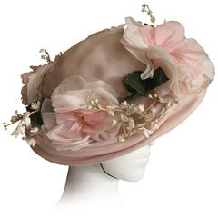 Vintage Christian Dior 1950's Haute Couture Chapeau with Lily of the Valley